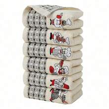 6 piezas Toallas de la serie de café con bordado de gofre, toallas de té, paños de limpieza para el hogar y la cocina - Multicolor - Ver 15