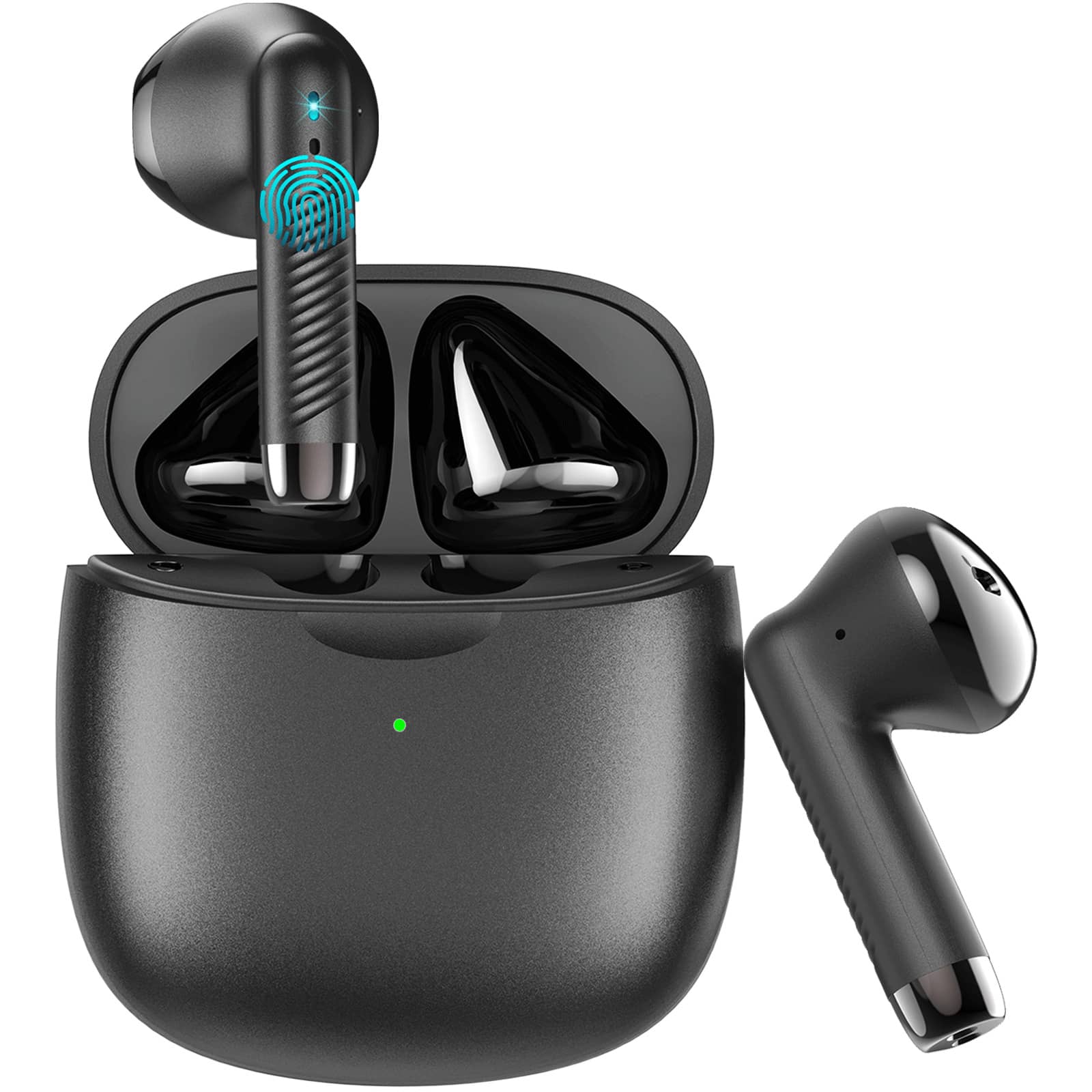 Wireless Earbuds, Bluetooth 5.3 Earbuds Stereo Bass, Bluetooth Headphones In Ear Noise Cancelling Mic, Earphones IP7 Waterproof Sports, 32H Playtime USB C Mini Charging Case Ear Buds For Android IOS - Xem 1