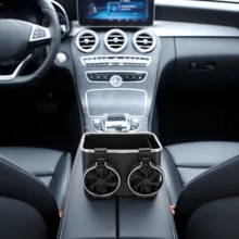 Caixa de Armazenamento Multifuncional 3 em 1 para Apoio de Braço de Carro: Porta-Lenços + Porta-Copos + Suporte para Telefone | Acessórios para Carros Femininos/Suprimentos para Carros/Itens Essenciais para Carros | Acessórios para Carros/Decoração para Carros/Armazenamento Oculto | Acessórios para Interior de Carros Femininos | Caixa de Armazenamento para Carro/Tampa para Porta-Lenços | Design Ajustável Suspenso: Porta-Copos Universal para Console Central - A - Visão 6
