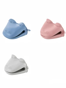 1 chiếc găng tay silicon hình hà mã hoạt hình chịu nhiệt, kẹp cách nhiệt nhà bếp chịu nhiệt độ cao, miếng lót nồi chống trượt, găng tay chịu nhiệt, kẹp cách nhiệt silicon, dụng cụ gắp bát, găng tay cách nhiệt - Nhiều màu - Xem 12