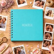 Scrapbook Photo Album  14.5x14.5 Cm – Creative Memory Book For Couples, Trips, Anniversaries And Special Moments – Various Colors Available, Premium Style, Ideal For Gifts, Storing Memories And Decorating With  Photos, Customizable, Compact, Modern And Elegant - 藍色的 - 查看 1