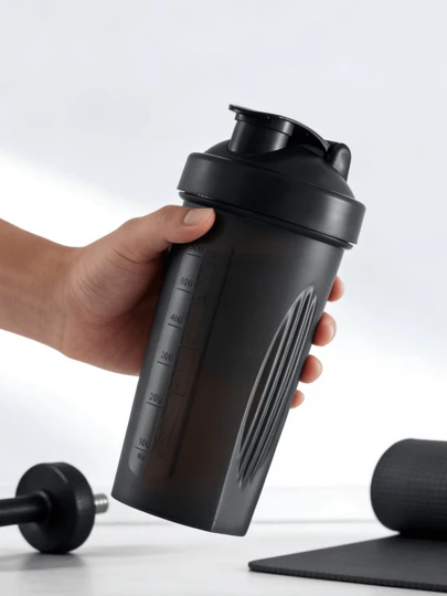 Shaker Cup, Large Capacity Protein Powder Milkshake Plastic Water Bottle, Portable For Gym & Sports