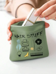 Bolsa de almacenamiento de cosméticos portátil, monedero de cuero, bolsa de cuentas, billetera para monedas, caja de bolsillo comprimible, caja de almacenamiento de monedas, bolsa autosellante, bolsa de maquillaje, bolsa de viaje para joyas, billetera de cuero para monedas, regalo para dama de honor, regalo de aniversario, regalo divertido, regalo pequeño, regalo para mujeres, regalo del Día de San Valentín, regalo del Día de la Madre - Multicolor - Ver 5
