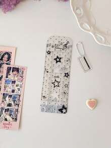 Transparent Glitter PVC Life Quadrant Card Holder, Commemorative Ticket Holder, 4-Photo Display, Bag Charm - Multicolor - View 15