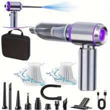 Multifunctional Wireless Car Vacuum Cleaner With Battery Level Display, Portable High Suction For Home, Office, Camping, Handheld Duster With Crevice Tool & Soft Hose, Mini Blower/Suction/Blow 18000pa - Vacuum Cleaner - View 2