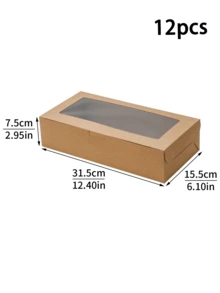 Hộp bánh ngọt có cửa sổ (6 cái/12 cái/18 cái), hộp bánh quy, bánh rán, sô cô la, dâu tây và bánh nướng, trang trí tiệc, hộp quà, hộp kẹo, hộp quà tráng miệng, bao bì làm bánh, hộp đựng bánh ngọt, hộp quà lưu niệm, bao bì quà tặng, hộp quà có cửa sổ trong suốt - Nhiều màu - Xem 13