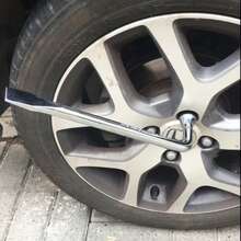 17/19/21/23/24mm 两头 L 型套筒扳手撬棒轮胎轮毂螺母扳手六角扳手套筒扳手工具汽车轮胎拆卸工具 - 鍍鉻(活動頭)(17-24MM) - 查看 2