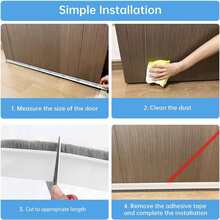 1pc 1m X 3cm Self-Adhesive Windproof Dustproof Door Bottom Seal Strip, Integrated Heat Insulation & Soundproof - B - View 9