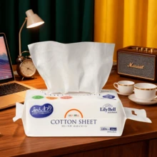 110 khăn giấy mặt dùng một lần mềm mại 100% cotton, phù hợp cho da nhạy cảm, có thể dùng ướt hoặc khô. - 110 cái - Xem 8