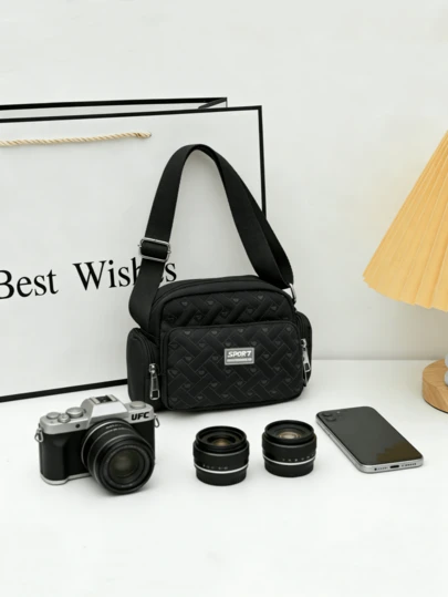 1 túi đựng máy ảnh du lịch, túi đeo chéo nhiều ngăn màu đen chần bông dành cho nữ, túi đeo vai thường ngày, túi messenger dây đeo rộng họa tiết hình thoi thời trang, có thể đựng máy ảnh, ống kính, điện thoại, ví, phù hợp cho sử dụng hàng ngày, dự tiệc, du lịch, chụp ảnh, cũng là một món quà tuyệt vời cho bạn gái hoặc mẹ.