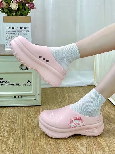  迪士尼《貓兒歷險記》 x adidas originals ADIFOM STAN MULE 時尚舒適 防磨防滑包頭拖鞋 女式 粉紅色