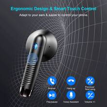 Wireless Earbuds, Bluetooth 5.3 Earbuds Stereo Bass, Bluetooth Headphones In Ear Noise Cancelling Mic, Earphones IP7 Waterproof Sports, 32H Playtime USB C Mini Charging Case Ear Buds For Android IOS - Xem 4