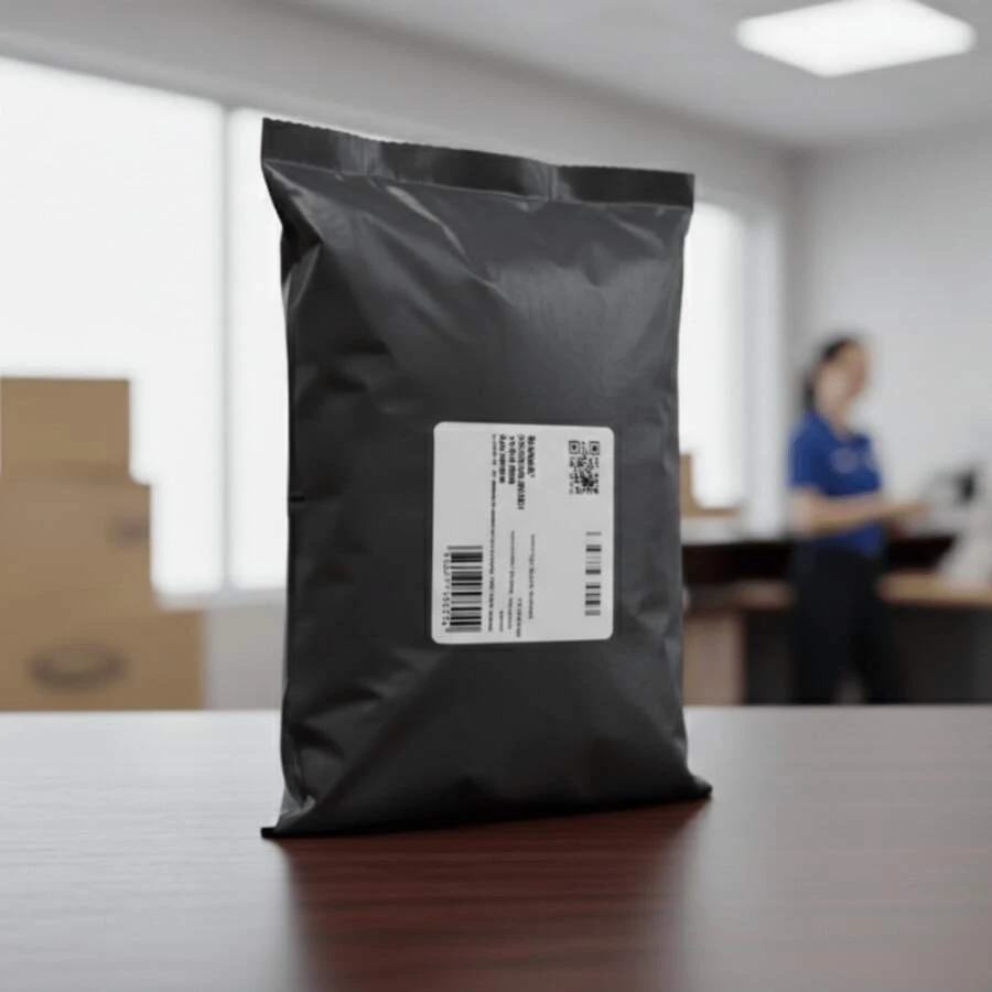 100 Bolsas de Envío Negra Autoadhesiva Resistente | Empaque Impermeable para Paquetería y Ecommerce | Sobre Plástico para Mensajería y Almacenaje - -Negro - Ver 1