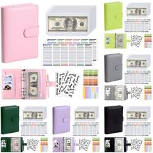 Set de organizador y álbum de pegatinas A5, con gran capacidad, de piel sintética transparente con cremallera, almacenamiento doble cara, adecuado para diarios, scrapbooks, planificadores, etc. - Multicolor - Ver 18