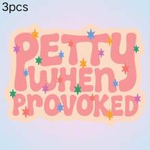PETTY WHEN PROVOKED, Attitude Slogan Sticker With Personalized And Attitude - Waterproof Vinyl Sticker - Durable Matte Surface, Self-Adhesive Bumper Sticker, Suitable For Cars, Windows, Laptops, Trucks, Water Bottles - Multi-Functional Durable Design, Car Sticker - Vinyl - View 10