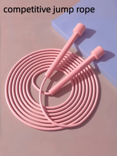 Adjustable Pink Jump Rope, Suitable For Men And Women, Durable Solid Color Fitness Jump Rope, Can Be Used For Weight Loss, Shaping And Daily Exercise. Portable Home Fitness Equipment, Outdoor Fitness And Aerobic Training, Comfortable Grip Fitness Accessory, Suitable For Adults And Teenagers.
