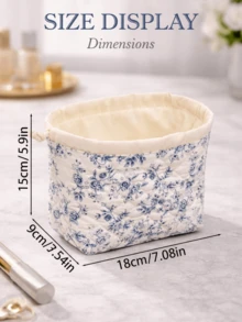 时尚便捷化妆包，旅行收纳包（口红、化妆品、卫生巾），度假手提束口袋，适合学生、青少年、女性、母亲和成年女性使用。 - 彩色 - 查看 3