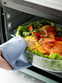 1 chiếc găng tay silicon hình hà mã hoạt hình chịu nhiệt, kẹp cách nhiệt nhà bếp chịu nhiệt độ cao, miếng lót nồi chống trượt, găng tay chịu nhiệt, kẹp cách nhiệt silicon, dụng cụ gắp bát, găng tay cách nhiệt - Nhiều màu - Xem 5