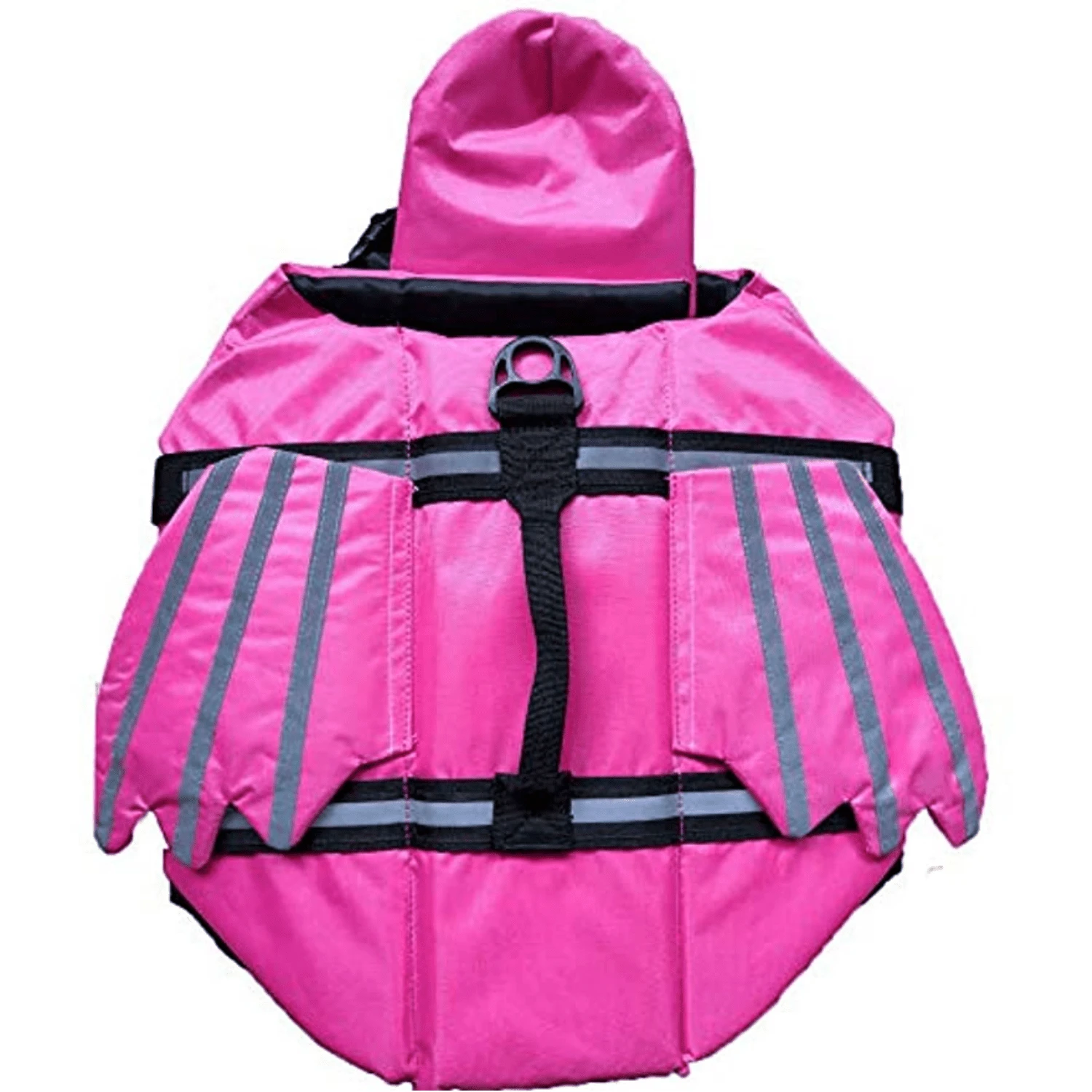 1pc Adjustable Dog Life Jacket, Suitable For Boating, Swimming, Reflective Dog Safety Vest With Rescue Handle, Enhanced Buoyancy And Rescue Wings, Tear-Resistant Swimwear For Small/Medium/Large Dogs - Pink - View 1