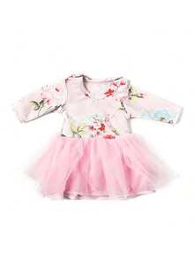 16-18 英寸美国女孩娃娃粉色薄纱独角兽连衣裙套装，超逼真娃娃配饰套装（不含娃娃），硅胶婴儿娃娃，娃娃衣服重生婴儿，婴儿娃娃婴儿车 - 彩色 - 查看 5