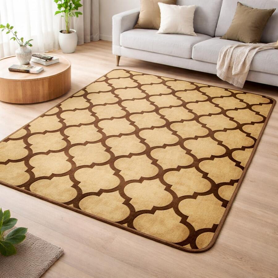 Casa Laura Enxovais Soft Flannel Rug In Modern Prints 2.00 X 1.50 - Various Colors - Beige - View 1
