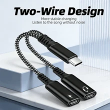 高品质 Type-C 转 Type-C 二合一音频适配器线，即插即用，无需驱动，便携实用，适用于宿舍、汽车、家庭等多种场景，兼容 15/15 Pro/16/16 Pro/17/17 Pro 等机型。 - 彩色 - 查看 5