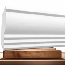 Moldura de Isopor Com Acabamento em Massa Premium Modelo ZP10 10 Cm Metros Lineares Com 04 Cantos Fechados - 08 Metros Lineares - Visão 5