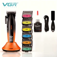 VGR Professional Electric Hair Clipper, High Power Wireless Digital Display Hair Trimmer With Charging Base, Adjustable Speed, Barber & Salon Use, USB Rechargeable V-889 - Multicolor - View 12