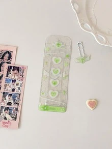 Transparent Glitter PVC Life Quadrant Card Holder, Commemorative Ticket Holder, 4-Photo Display, Bag Charm - Multicolor - View 13