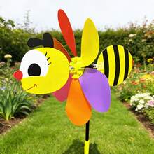 1pc Ground Spinner, 3D Animal Windmill, Colorful Weathervane, Mini Wind Spinner, Suitable For Adult Garden, Flower Pot, Yard Decor - Colorful Windmills - View 6