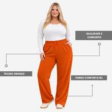 Plus Size Thick Fleece Sweatpants – Comfort And Style For Winter - 紅陶 - 查看 3
