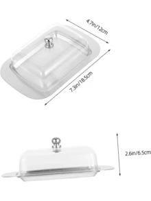 1 hộp đựng bơ bằng thép không gỉ có nắp, hộp đựng phô mai rộng, đĩa đựng bơ, hộp bảo quản bơ có tay cầm, thích hợp để trên mặt bàn bếp và trong tủ lạnh. - Đĩa đựng bơ - Xem 5