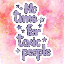 Purple Text Star, No Time For Toxic People, Gentle Yet Attitude-Driven Self-Protection Sticker, Core Is Refusing Depletion And Guarding Your Emotional Boundaries, Waterproof Vinyl Sticker - Durable Matte Surface, Self-Adhesive Bumper Sticker, Suitable For Cars, Windows, Laptops, Trucks, Water Bottles - Multi-Functional Durable Design, Car Sticker - Vinyl - View 9