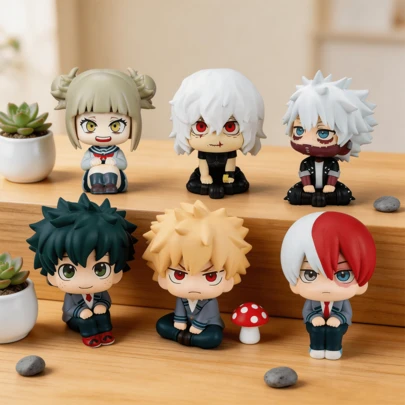 1 件装 Midoriya Izuku、Bakugou Katsuki、Todoroki Shoto、Shigaraki Tomura、Dabi、Himiko Toga - 动漫人物、朋友生日动漫商品礼物、电脑机箱装饰品、家居装饰