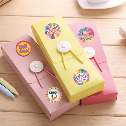 JOERBABU the little kangaroo Bobbie 500pcs/Roll Colorful Inspirational English Text Stickers, Great For Small Gifts. Easter. DIY Stickers. Happy Mother's Day, Suitable For Gift Wrapping Decoration, Cup Decoration, Dessert Decoration, Stationery Decoration, Envelope Sealing And Other Decorative Stickers You Like