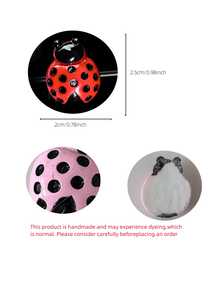 2pcs Ladybug Shaped Car Air Vent Clip, AC Vent Decor, Insect Accessory To Add Vitality To Car Interior - A - View 4
