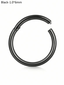 CIZME 1 chiếc/bộ Khuyên mũi gập ít gây dị ứng, cỡ 20G 18G 16G 14G, trang sức vách ngăn mũi bằng thép không gỉ, khuyên mũi dạng khớp nối, khuyên môi, khuyên sụn tai. - khóa - Xem 20