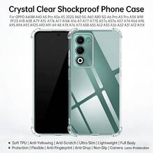Ốp lưng điện thoại trong suốt chống sốc cho A40M A40 A5 Pro A5x A5 2025 A60 5G A60 A80 5G A6 Pro A3 Pro A3X A98 F23 A18 A38 A79 A15 A17k A17 A16K A16 A77 A77S A57s A57e A57 A74 A54 A96 A95 A94 A93 A92S A92 A91 A9 A8 A78 A76 A73 A72 A58 A55 A52 A5S A36 A32 A31 A12 A11X Chất liệu TPU mềm, chống ố vàng, chống trầy xước, siêu mỏng nhẹ, bảo vệ toàn diện, linh hoạt, chống bám vân tay, chống rơi, chống trượt, bảo vệ ống kính camera, bền bỉ. - Trong sáng - Xem 1