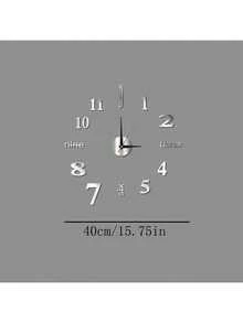 1pc Creative DIY Wall Clock, Fashionable Wall-Mounted, Minimalist Home Decor Clock, Equipped With Quiet Quartz Movement, No Drilling Required, Suitable For Bedroom, Home Decor, Room Decor, Wall Clock, Dorm Decor, Back To School Season - Multicolor - View 12