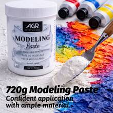 720g Thick Modeling Paste – Texture Gel For Canvas Painting, 3D Art & DIY Projects - Specification - View 3