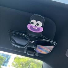 1 chiếc, Kẹp kính thời trang nam châm hình mắt to ngộ nghĩnh gắn trên tấm che nắng ô tô, Kẹp kính hoạt hình sáng tạo dùng trong xe hơi. Đa chức năng, có thể dùng làm giá đựng vé. - Kẹp kính mắt to ngộ nghĩnh - Xem 10