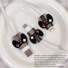 2个游戏机图案软套USB数据线保护套 - 也适用于手机配件数据线保护 - 彩色 - 查看 8