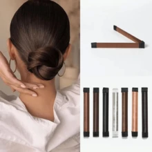 1pc Foldable Hair Bun Maker, Versatile Hair Styling Tool, Suitable For Women And Children, Perfect Bun In 1 Minute - Multicolor - View 3