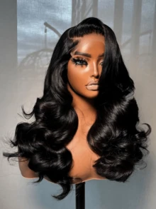 250% Density 13x6 Lace Front Wigs Human Hair Pre Plucked 250% Density 13x4 Body Wave HD Lace Front Wigs Human Hair HD Transparent Frontal Glueless Wigs Human Hair With Baby Hair For Women 8Inch-42Inch - Natural Black - 查看 3