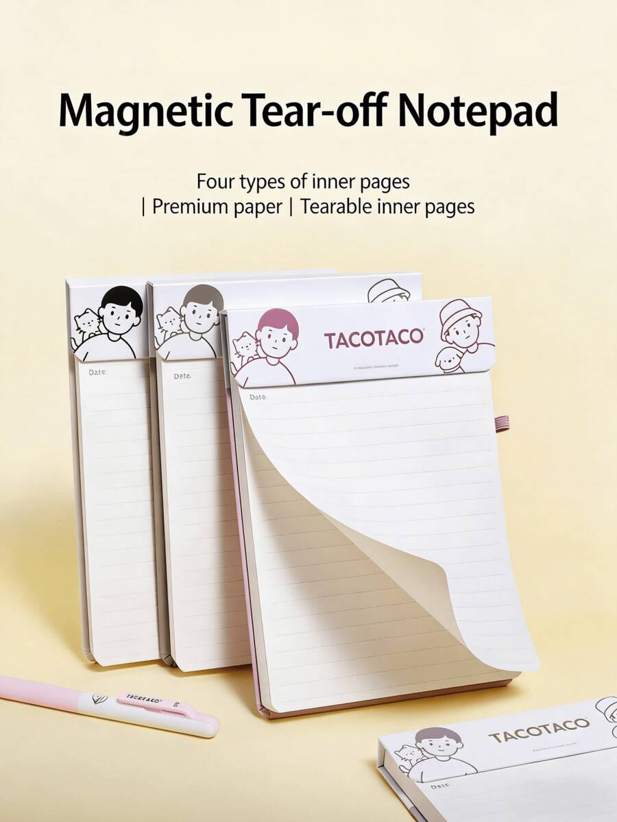 1pc Clapping Paper Notebook, Student Planner, Memo Pad, Work Note Book - A5 blank - View 1