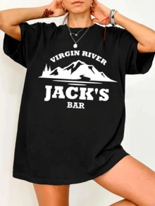 Jack's Bar Virgin River T-Shirt - Warm Small-Town Aesthetic Tee - Black - View 6