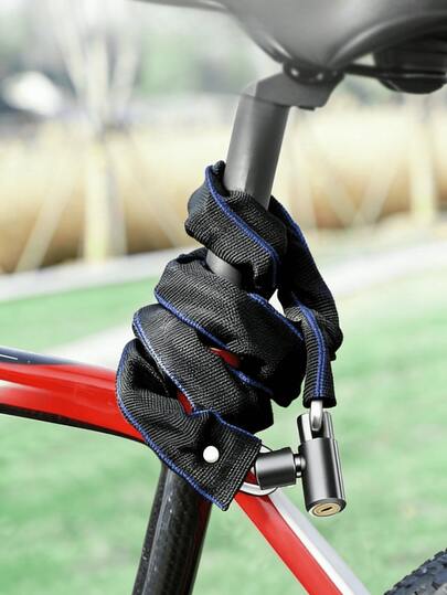 1 pezzo Catena antifurto per moto da 84,0 cm, robusta in metallo rinforzato con 2 chiavi, accessorio di per bicicletta, metodo di controllo manuale, adatto per moto e bicicletta