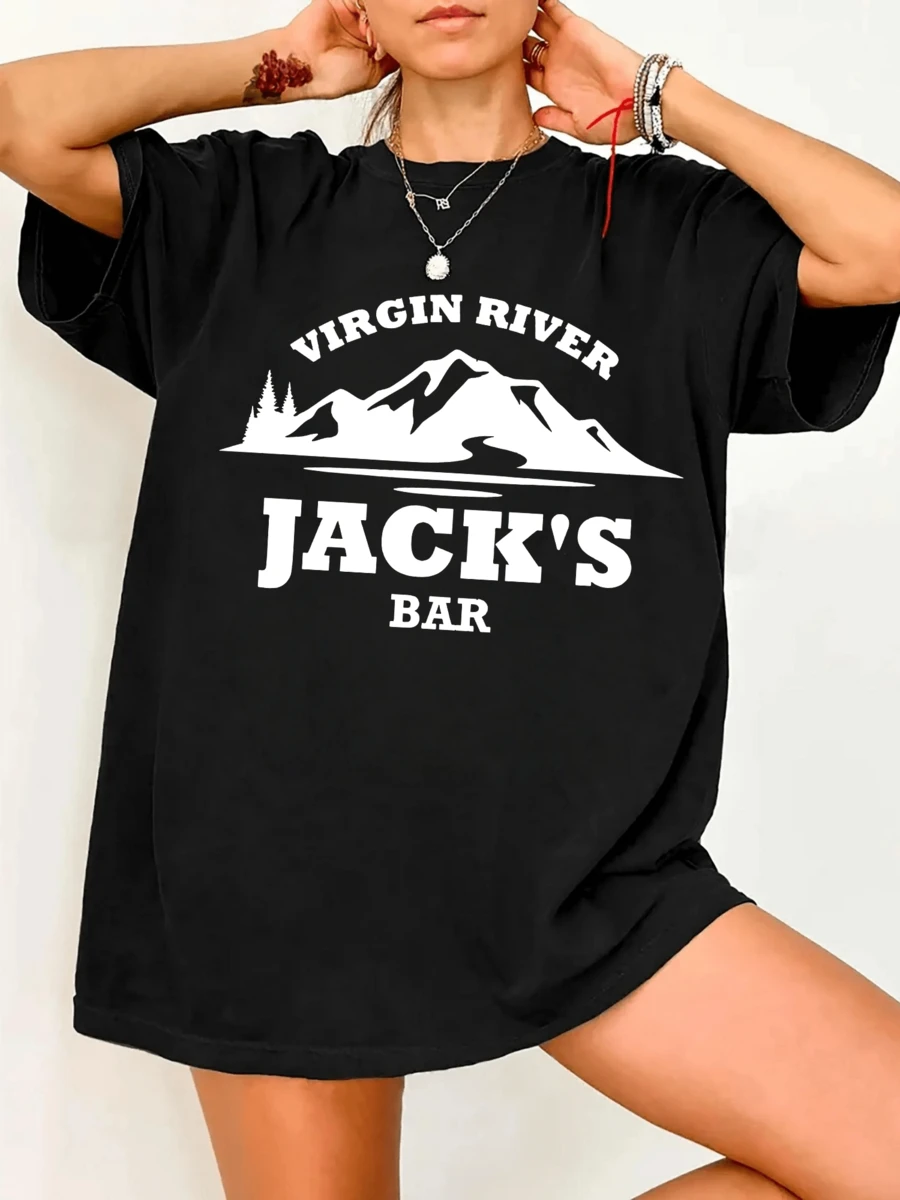 Jack's Bar Virgin River T-Shirt - Warm Small-Town Aesthetic Tee - Black - View 1
