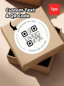 1/60/120 pièces Étiquettes personnalisées - Autocollants avec texte et code QR personnalisables. Fabriqués en matériau PVC, imperméables et résistants à l'huile, disponibles en plusieurs tailles et finitions de surface. Ces étiquettes polyvalentes peuvent être utilisées pour ajouter des codes QR aux invitations, fournir un accès à un album photo numérique sur les cadeaux de mariage, ou comme identifiants d'organisation pour les boîtes de rangement. - Multicolore 1 - Voir 24