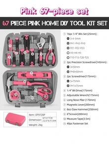 Bộ dụng cụ cầm tay chất lượng cao 24/39/63/67 chi tiết, bộ dụng cụ sửa chữa ô tô bằng kim loại bền chắc, kèm hộp đựng bằng nhựa. - Bộ dụng cụ cầm tay - Xem 6